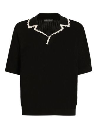 Dolce & Gabbana crochet-trim sweater - Nero