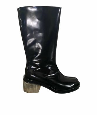 Simone Rocha Womens Clear Heel Rain Boots In Black