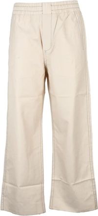 Sunnei Sunnei, Broeken, Heren, Beige, M, Katoen, Casual katoenblend broek