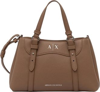 A|X Armani Exchange Crossbody Tas - Dames - Tassen - Beige - Maat: ONE Size Poliester