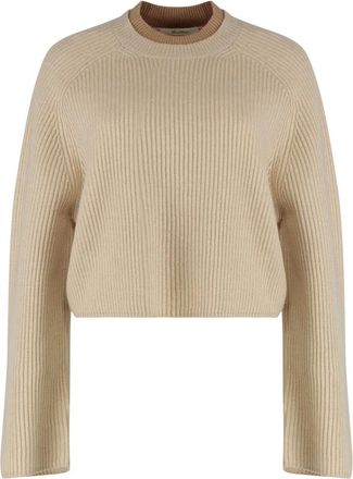 Max Mara Dames, Truien, Beige, Maat: L Wol