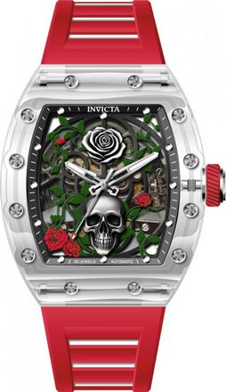 Invicta IN-69496 Mens Artist Roseskull Watch - Silver - One Size