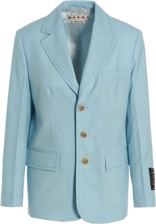 Marni Light Blue Single-breasted Blazer