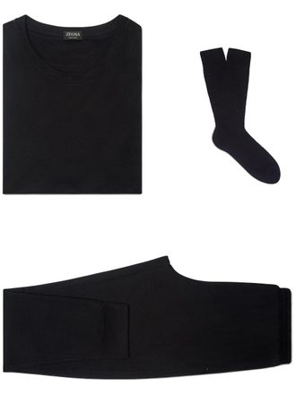 Ermenegildo Zegna lyocell pajama set - Black
