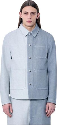 Thom Browne Contrast Panel Jas - Heren - Zomerjassen - Veelkleurig - XL - Katoen - Jassen