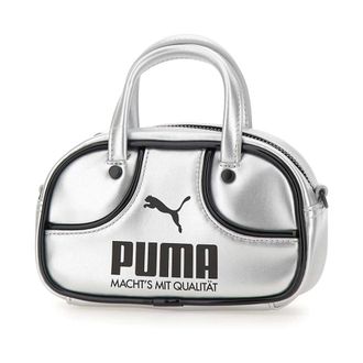 Puma Handbags, female, Gray, Size: ONE SIZE 1976 Metallic Micro 2.5L Grip Bag