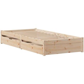 vidaXL Bed Frame without Mattress 100x200 cm Solid Wood Pine Vidaxl