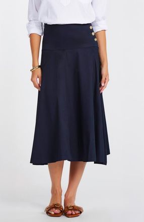 Bishop + Young Kayla Midi Skirt in Indigo at Nordstrom, Size X-Small