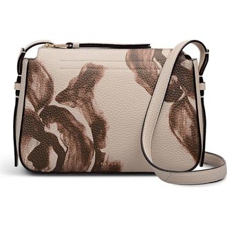 Radley London Oak Street - Floral Small Ziptop Crossbody Bag in Salt at Nordstrom