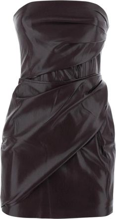 Andamane Kleedjes, Dames, Rood, XS, Yana Mouwloze Gedrapeerde Mini Jurk