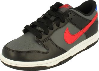 Nike Dunk Low GS Trainers FV0373 Sneakers Shoes (UK 5 US 5.5Y EU 38, Black University red White 001)