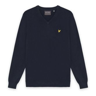 Lyle & Scott Golf V Neck Pullover - Heren - Truien - Blauw - Maat: 2XL Wol
