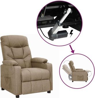 vidaXL Sill&oacute;n Elevable Tela Gris Taupe Vidaxl