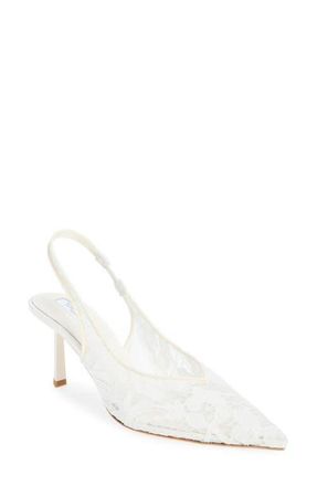 Tony Bianco Breeze Slingback Pointed Toe Pump in Ivory Brocade at Nordstrom, Size 9.5