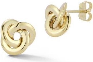 Ember Fine Jewelry 14K Love Knot Stud Earrings in Gold at Nordstrom Rack