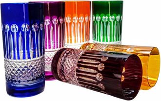 OEM Bicchieri In Cristallo Colorati Per Acqua E Bevande, 320 Ml, Stile Francese