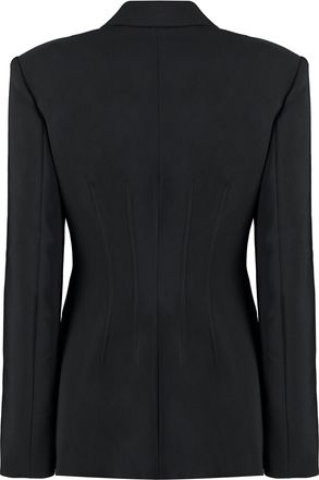 Genny Womens Techno Fabric Jacket Black Polyester Blazers