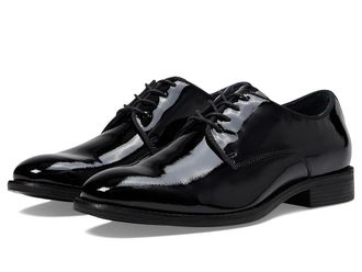 Johnston & Murphy Lewis Plain Toe Mens Shoes Black Patent Leather : 8.5 M (D)