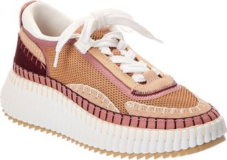 Chlo&eacute; Nama Suede-Trim Sneaker