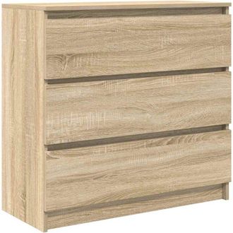 vidaXL Sideboard Sonoma Oak 80x35x76 cm Engineered Wood Vidaxl