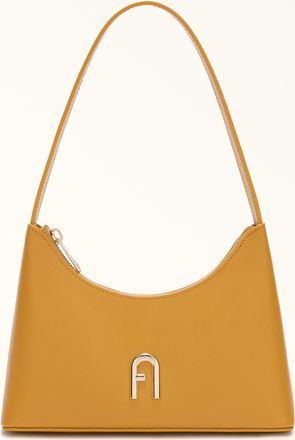 Furla Diamante Borsa A Spalla Mini Senape Giallo Pelle Di Vitello Morbida Donna