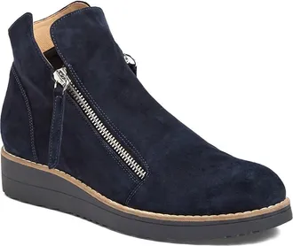 Django & Juliette Ohmy Double Zip Boot in Navy Suede at Nordstrom, Size 42