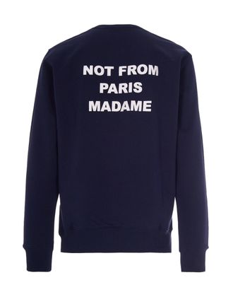 Dr&ocirc;le de Monsieur Logo-Text Printed Sweatshirt - Navy