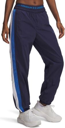 Under Armour Icon Water Repellent Crinkle Pants in Navy /White /Blue at Nordstrom, Size X-Small