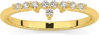 Pompeii3 1/5Ct Stackable Diamomnd Anniversary Ring Wedding Band 14k Gold Lab Grown