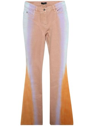 MUGLER gradient-effect flared jeans - Brown
