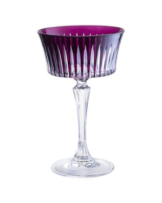 Barski Set Of 6 Colored Champagne Coupe Glasses