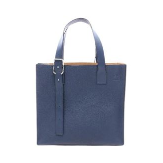 Loewe Pre-owned Buckle Horizontal Anagram Leren Tote Bag - Dames - Vintage Shopper - Blauw - ONE Size - Leer - Vintage
