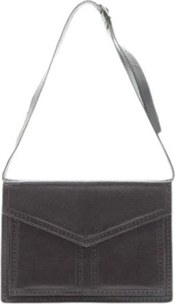 Saint Laurent Pre-owned Shoulder Bags, female, Black, Size: ONE SIZE Pre-owned Leather Shoulder Bag