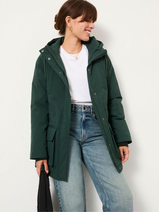 FatFace Brea Green Quilted Coat
