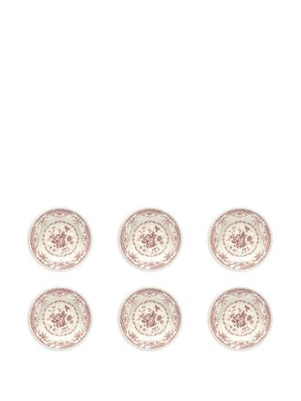 BITOSSI HOME floral-pattern plate (set of six) - unisex - Stone - One Size - Neutrals