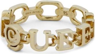Alexander McQueen Golden Logo Ring