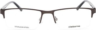 Liz Claiborne CB254 Rectangular Metal Eyeglasses - Gray