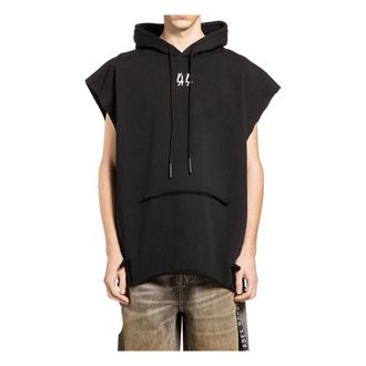44 Label Group Hoodies, male, Black, Size: S Classic Sleeveless Hoodie