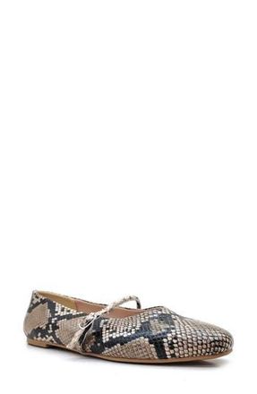 Kenneth Cole Magnolia Mary Jane Flat in Taupe Snake at Nordstrom Rack, Size 7.5