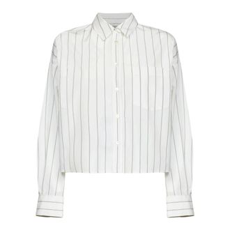 Max Mara Overhemden, Dames, Wit, XS, Katoen, Certosa Shirt