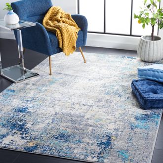 Safavieh Jasper Machine Made Area Rug, Grey / Blue Contemporary Style Easy Care
