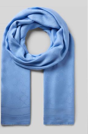 Joop Schal mit Allover-Logo-Stitching Modell Agota in Ocean, Gr&ouml;&szlig;e 1