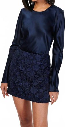 Cami NYC Florcienta Lace Skirt In Navy