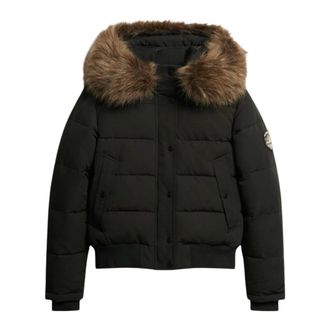 Superdry Bomber con cappuccio Everest - - Jackets - Donna - Nero - L