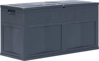 vidaXL Caja de almacenamiento de jardín 320 l negro Vidaxl