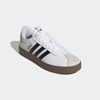 adidas Sneaker ADIDAS SPORTSWEAR VL COURT 3.0, Damen, Gr. 38,5, schwarz-weiss (cloud wei&szlig;, core schwarz, grau one), Leder, Synthetik, Schuhe Sneaker, inspiri