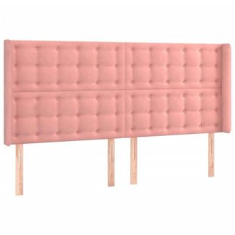 vidaXL Cabecero Con Orejas De Terciopelo Rosa 163x16x118/128 Cm Vidaxl