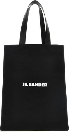 Jil Sander Flat Shopper Tote Bag - Dames - Shoppers - Zwart - ONE Size - Katoen - Tassen