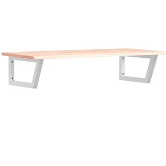 vidaXL Vidaxl - Estante De Lavabo De Pared De Acero Y Madera Maciza De Roble