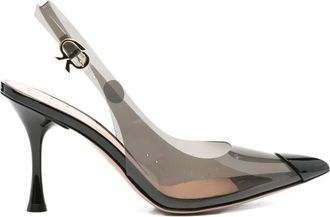 Gianvito Rossi 90 mm doorzichtige slingback pumps - Zwart